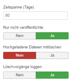 Daten automatisch löschen