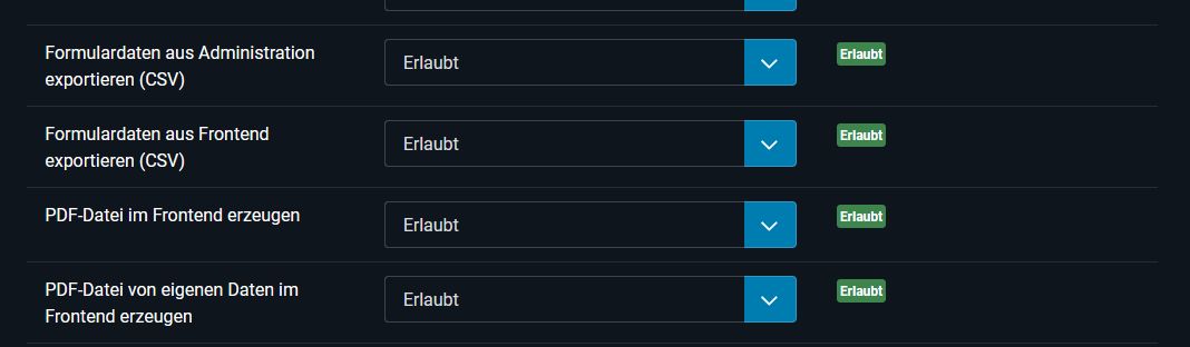 Formular-Konfiguration >> Reiter 'Formularberechtigungen'