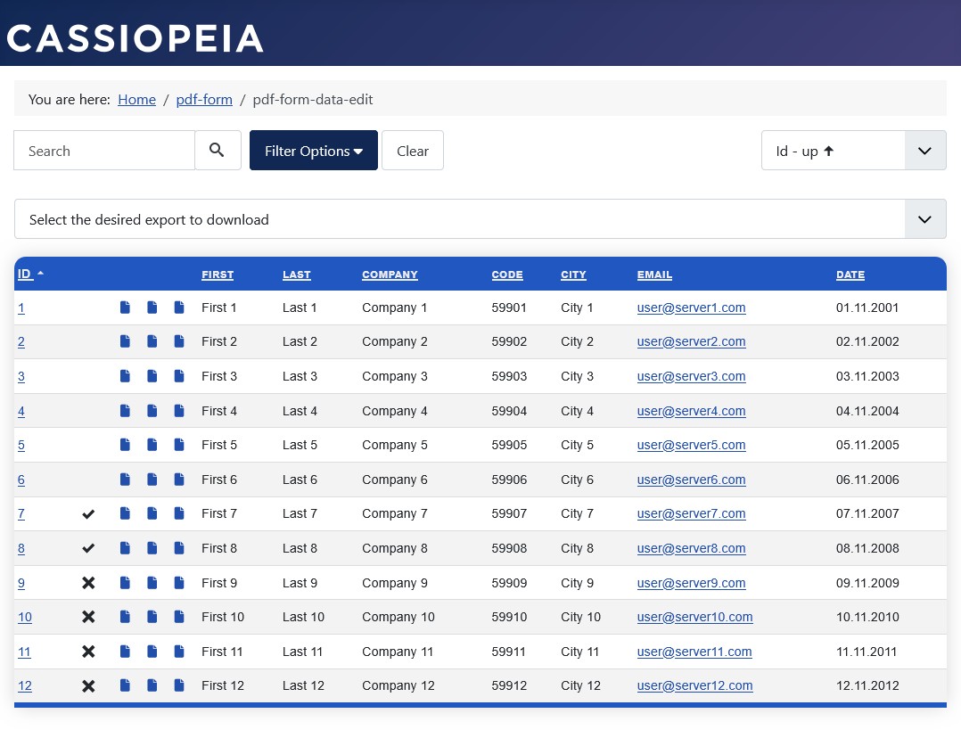 Data view in the frontend: Access right to change the data status of your own data. Data view in the frontend: Access right to change the data status of your own data.