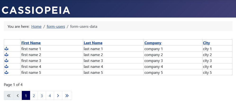 Data List View Data List View
