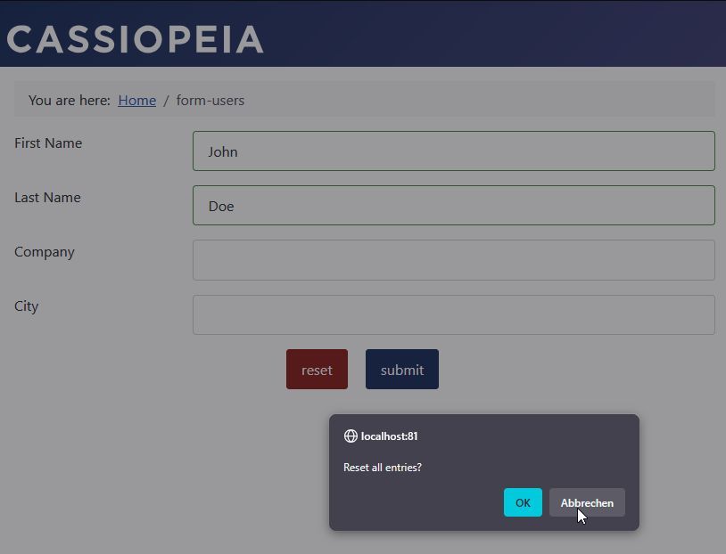 Reset button with query Reset button with query