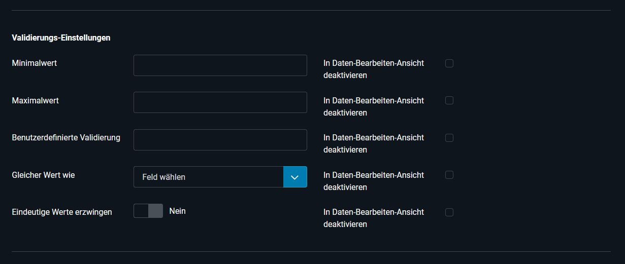 Validierung Validierung