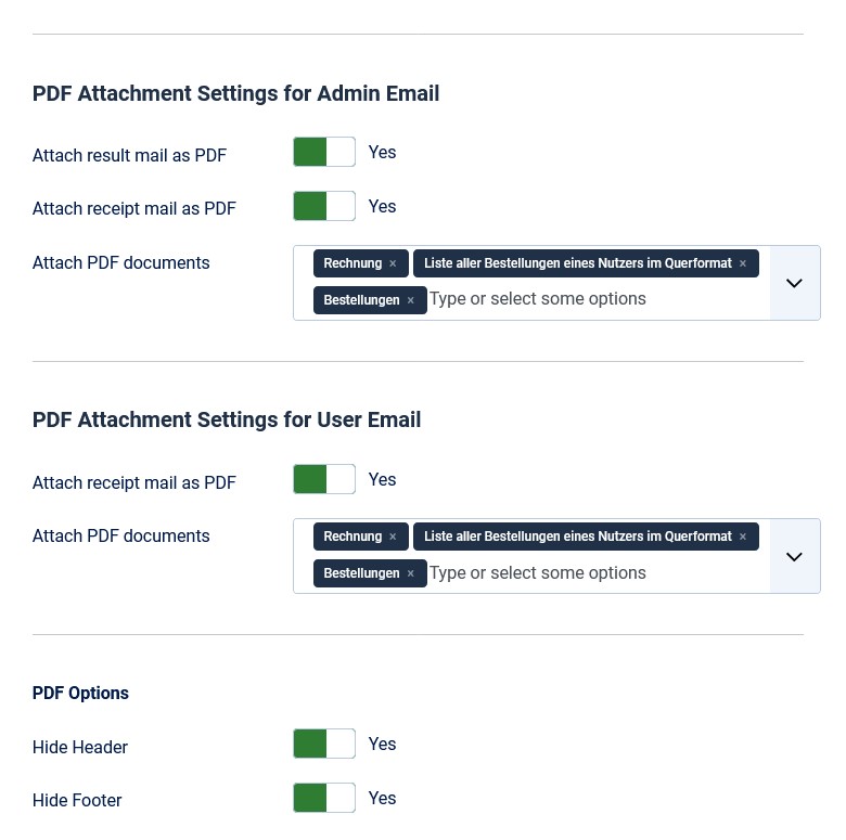 PDF attachments in emails